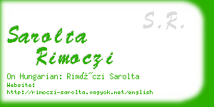 sarolta rimoczi business card